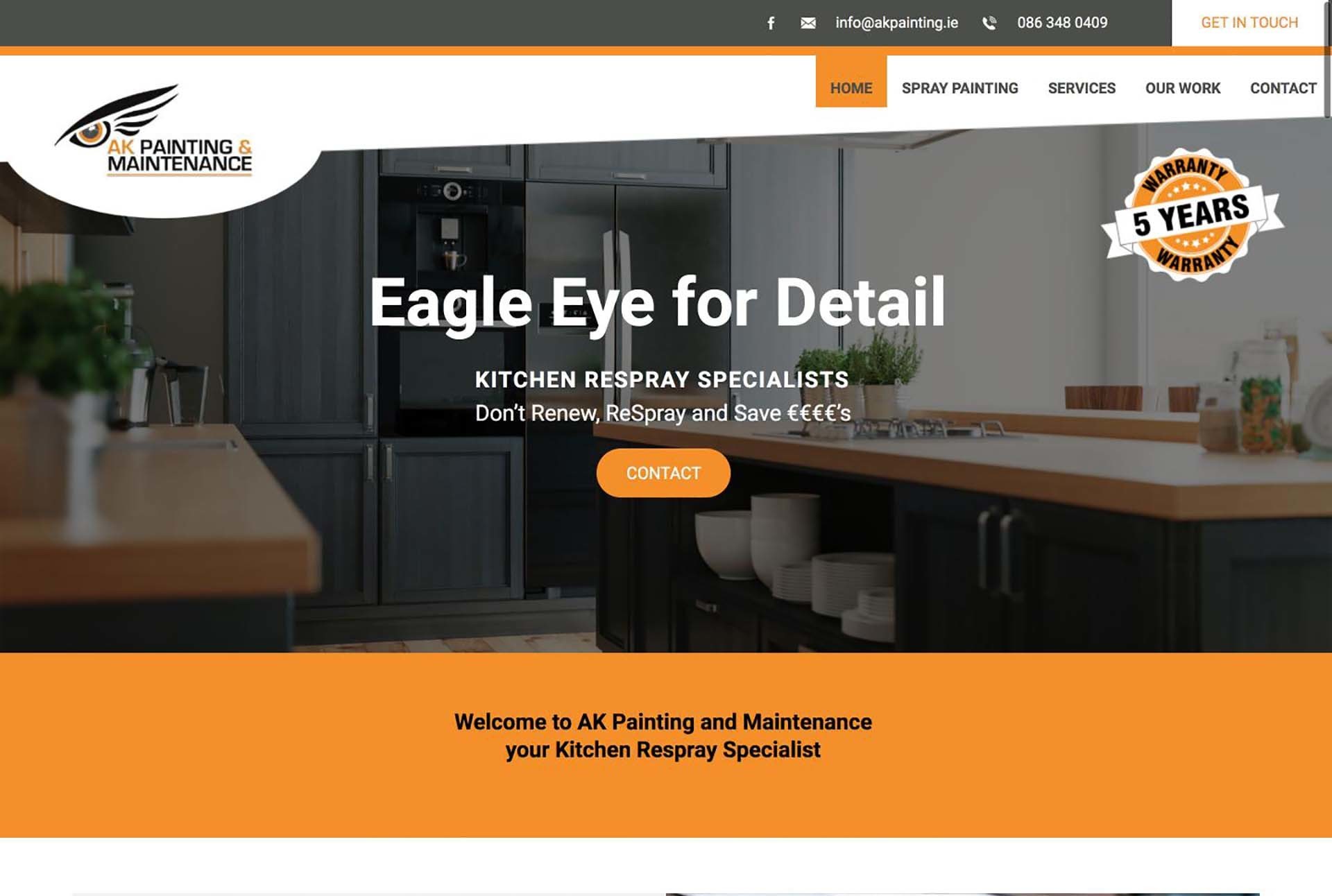 AK Painting and Maintenance website design