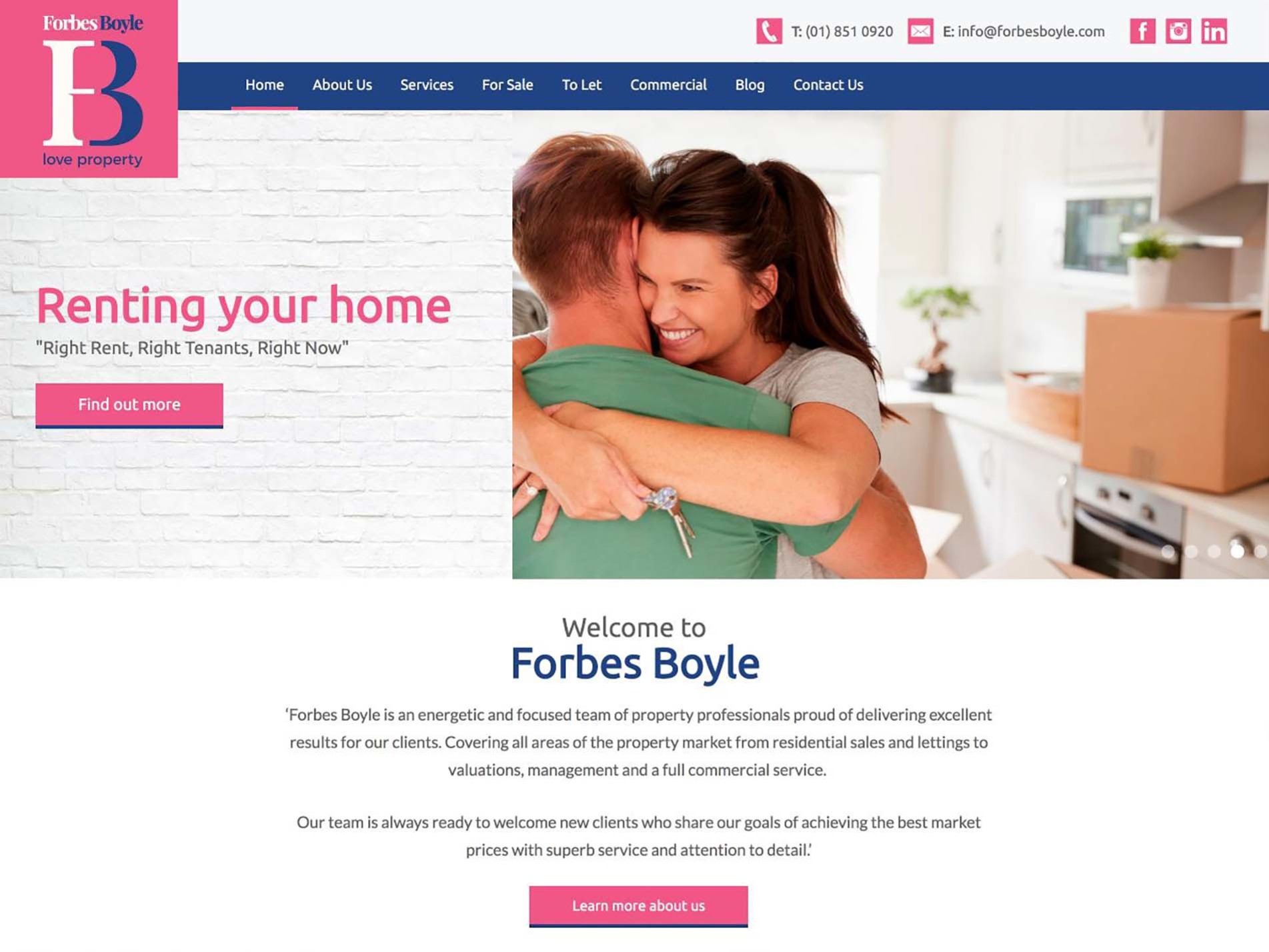 The Forbes Boyle website created by it'seeze Dublin