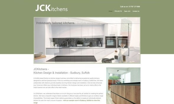 JCK Kitchens website design by it'seeze Dublin